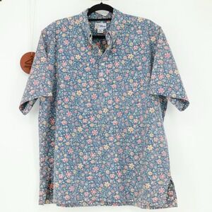 Reyn Spooner Floral Hawaiian Button Down Pullover Short Sleeve Shirt Size XL